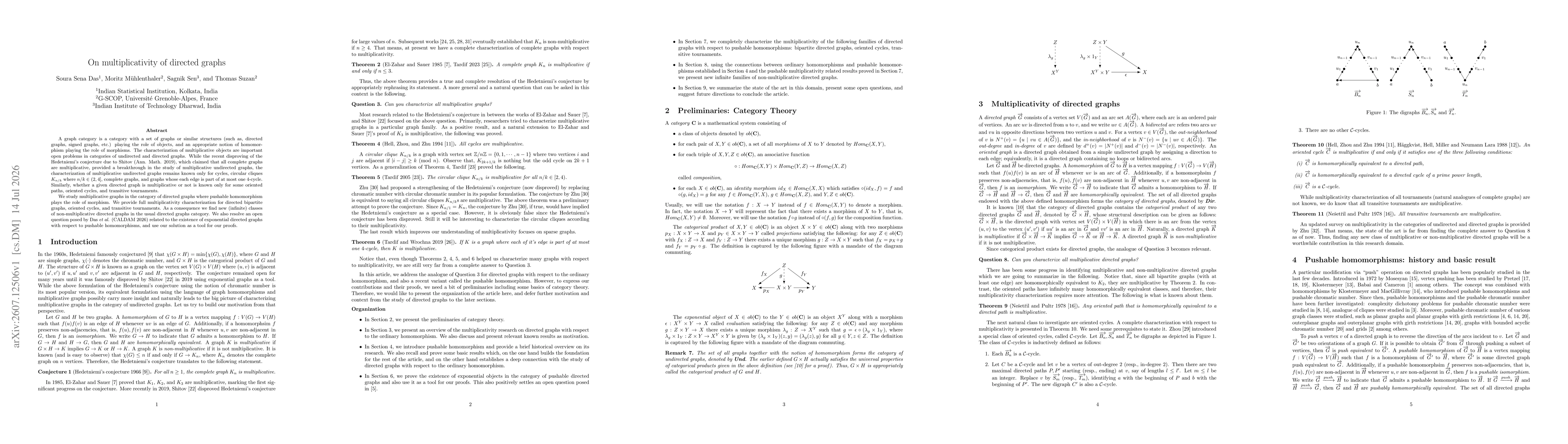 Thumbnail for On multiplicativity of directed graphs