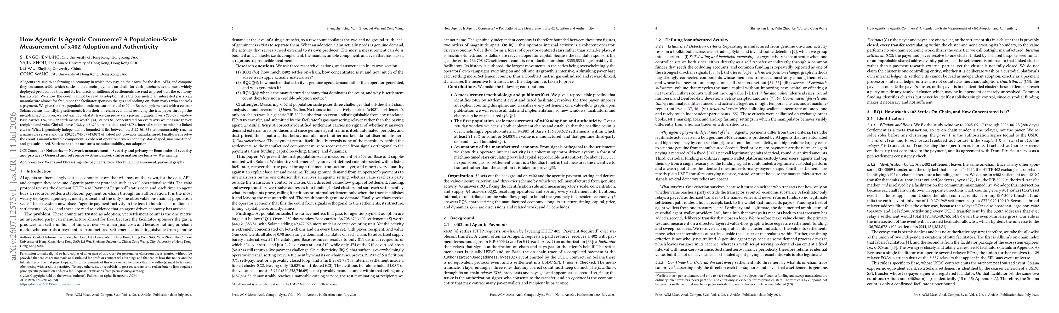 Thumbnail for How Agentic Is Agentic Commerce? A Population-Scale Measurement of x402 Adoption and Authenticity