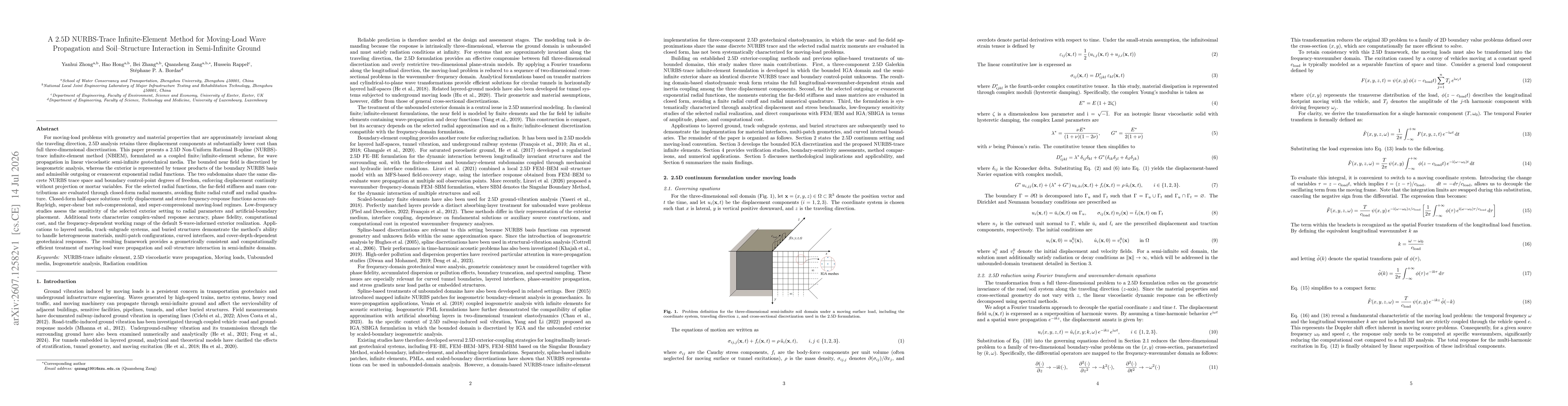 Thumbnail for A 2.5D NURBS-Trace Infinite-Element Method for Moving-Load Wave Propagation and Soil--Structure Interaction in Semi-Infinite Ground