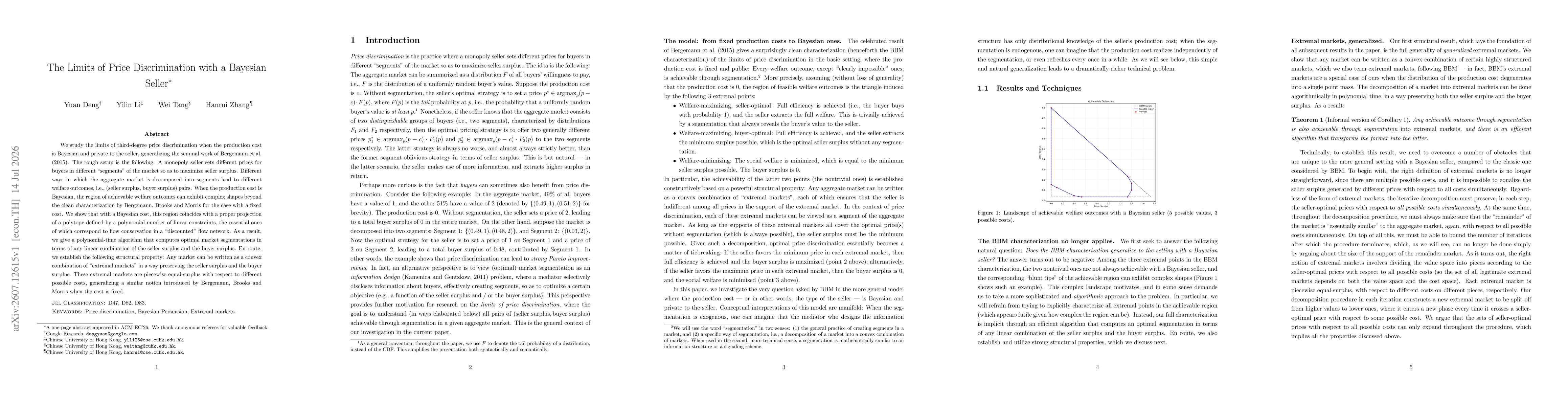 Thumbnail for The Limits of Price Discrimination with a Bayesian Seller
