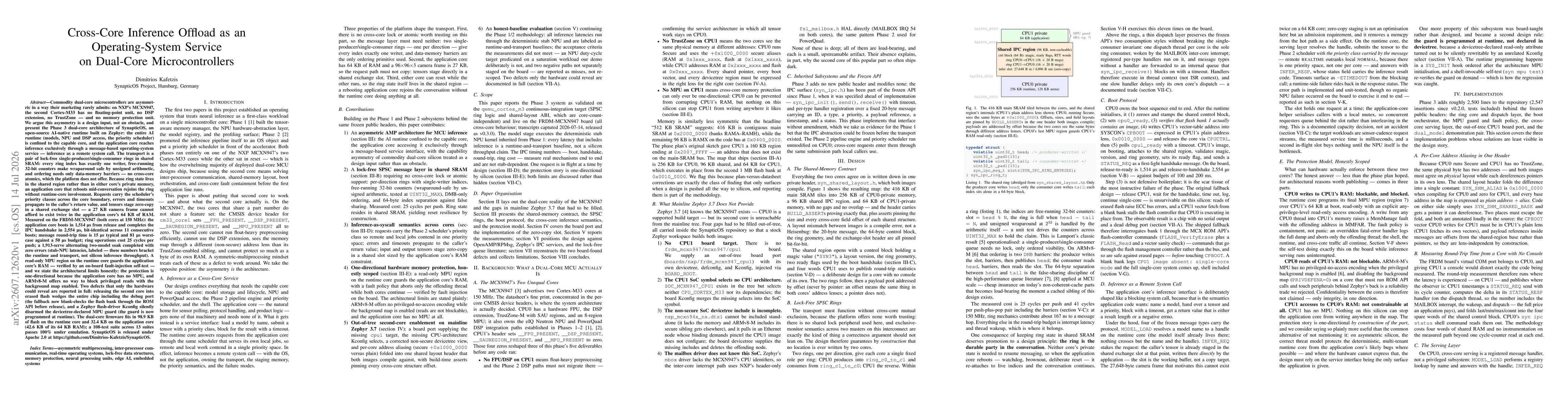 Thumbnail for Cross-Core Inference Offload as an Operating-System Service on Dual-Core Microcontrollers