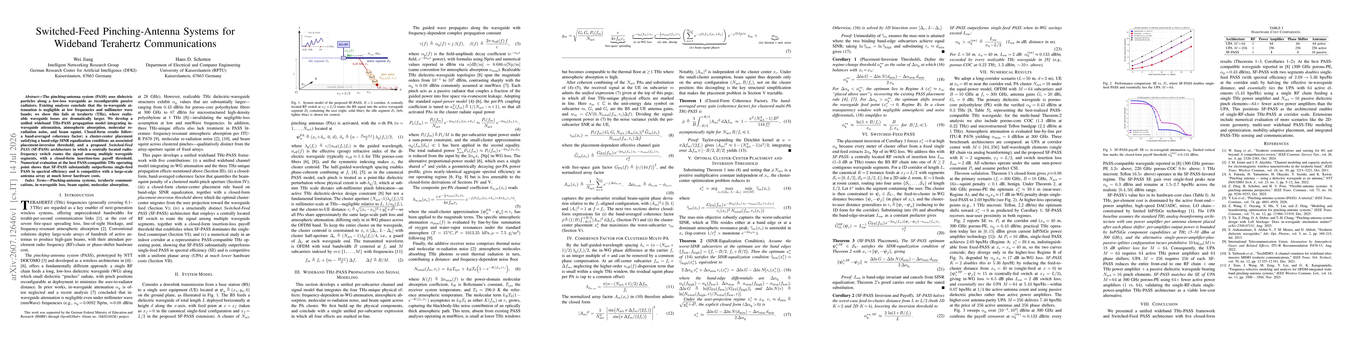 Thumbnail for Switched-Feed Pinching-Antenna Systems for Wideband Terahertz Communications