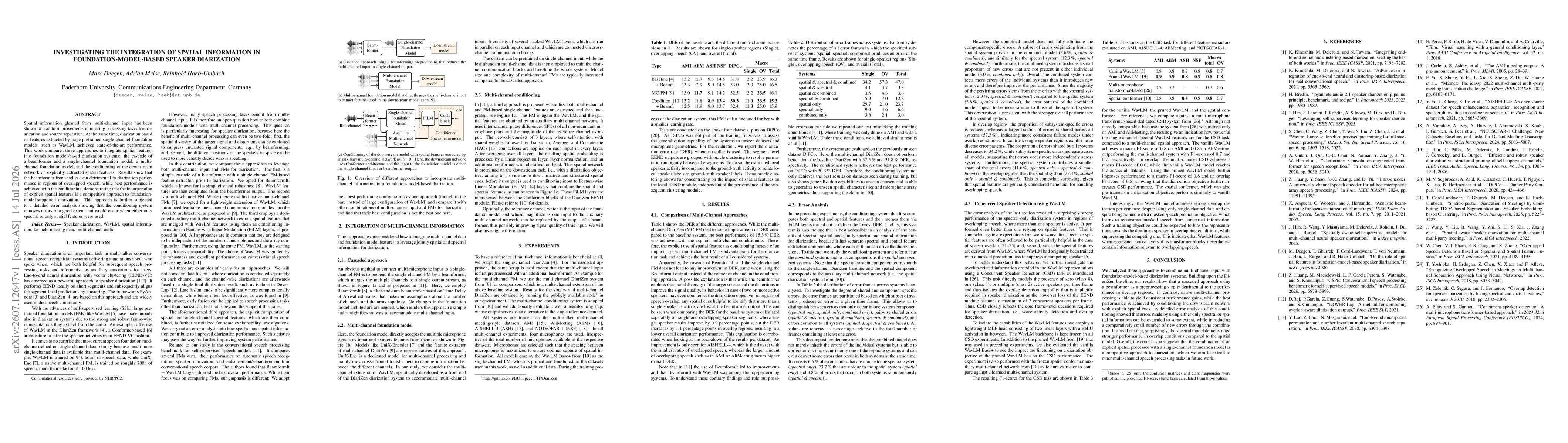 Thumbnail for Investigating the Integration of Spatial Information in Foundation-Model-Based Speaker Diarization