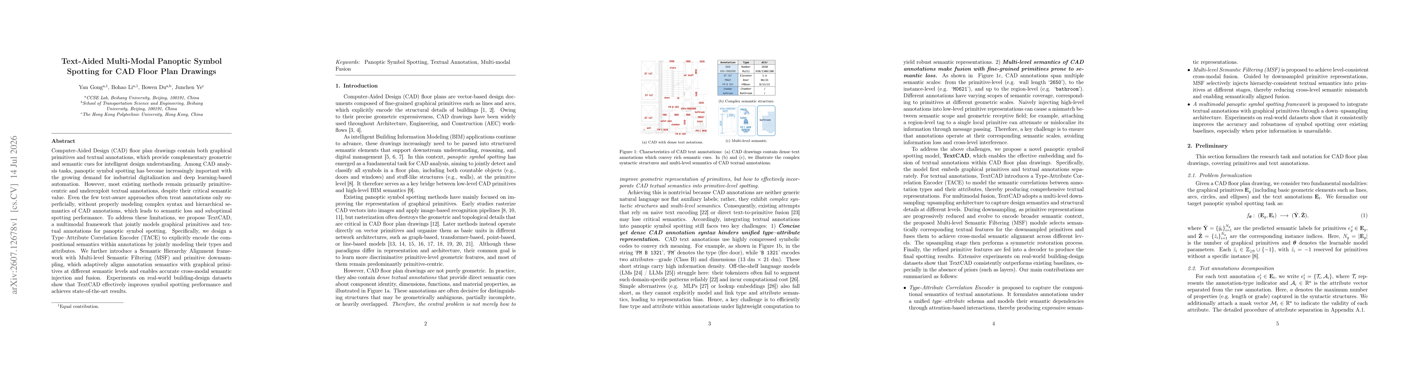 Thumbnail for Text-Aided Multi-Modal Panoptic Symbol Spotting for CAD Floor Plan Drawings