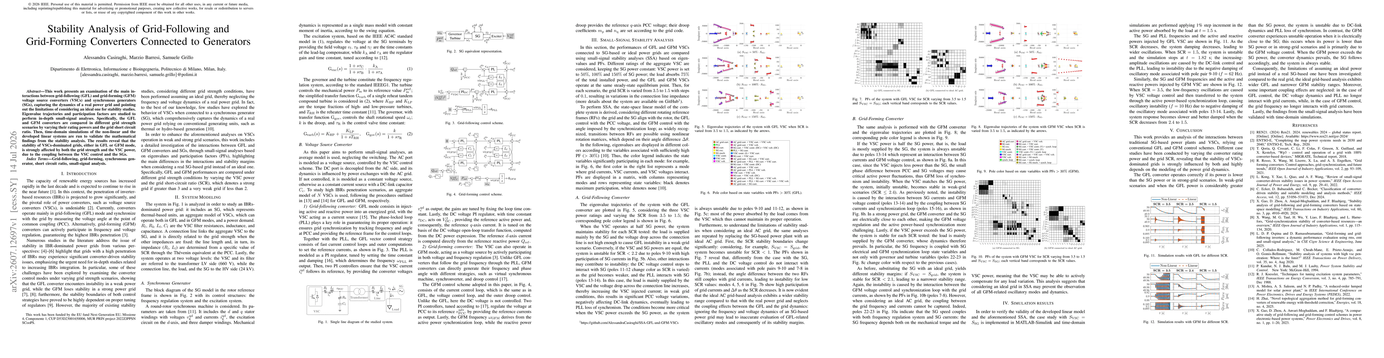 Thumbnail for Stability Analysis of Grid-Following and Grid-Forming Converters Connected to Generators
