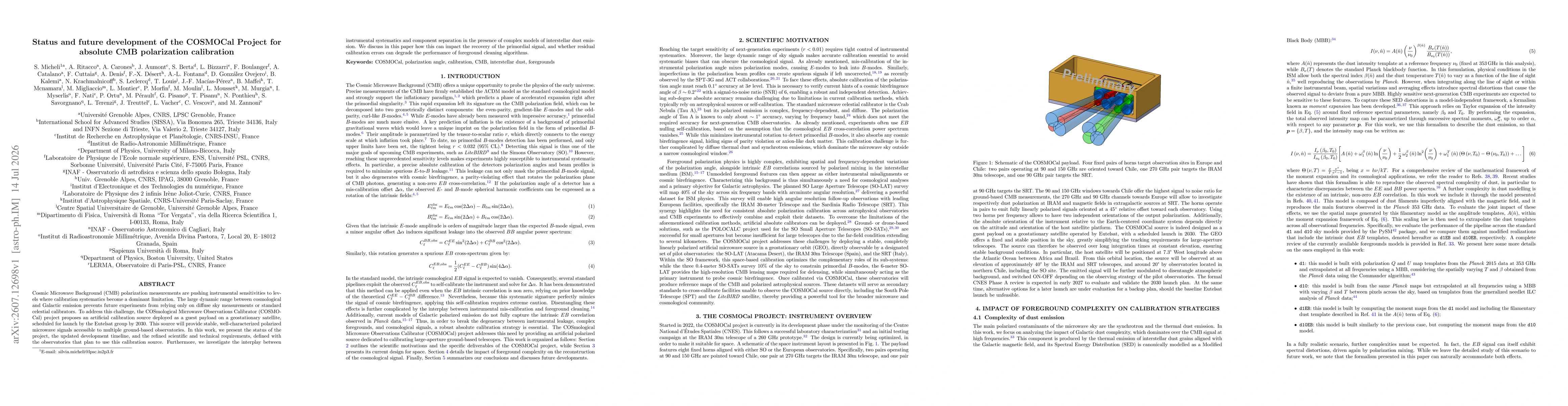 Thumbnail for Status and future development of the COSMOCal Project for absolute CMB polarization calibration