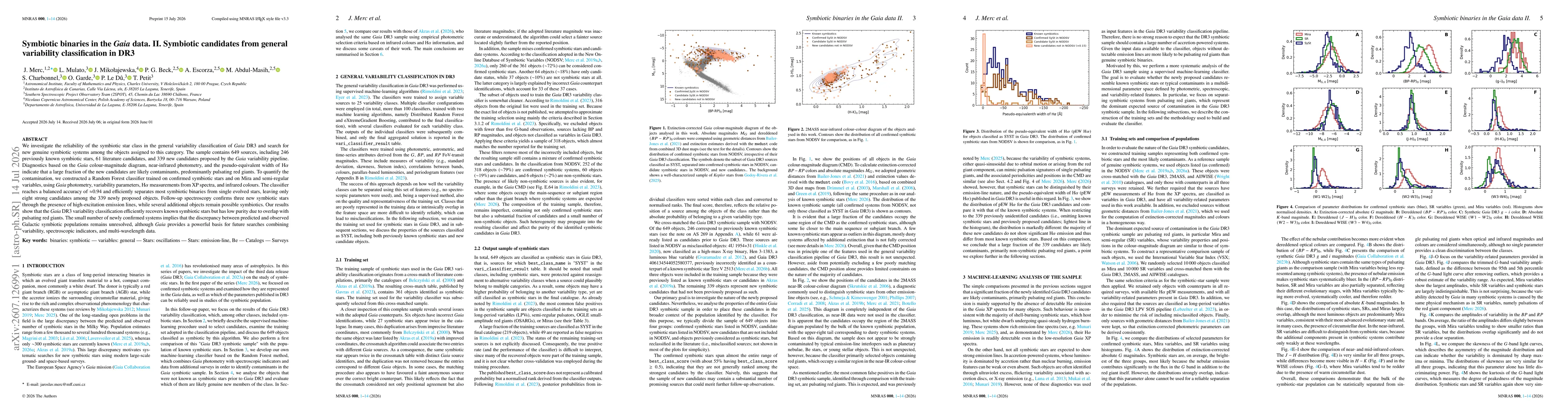 Thumbnail for Symbiotic binaries in the Gaia data. II. Symbiotic candidates from general variability classification in DR3