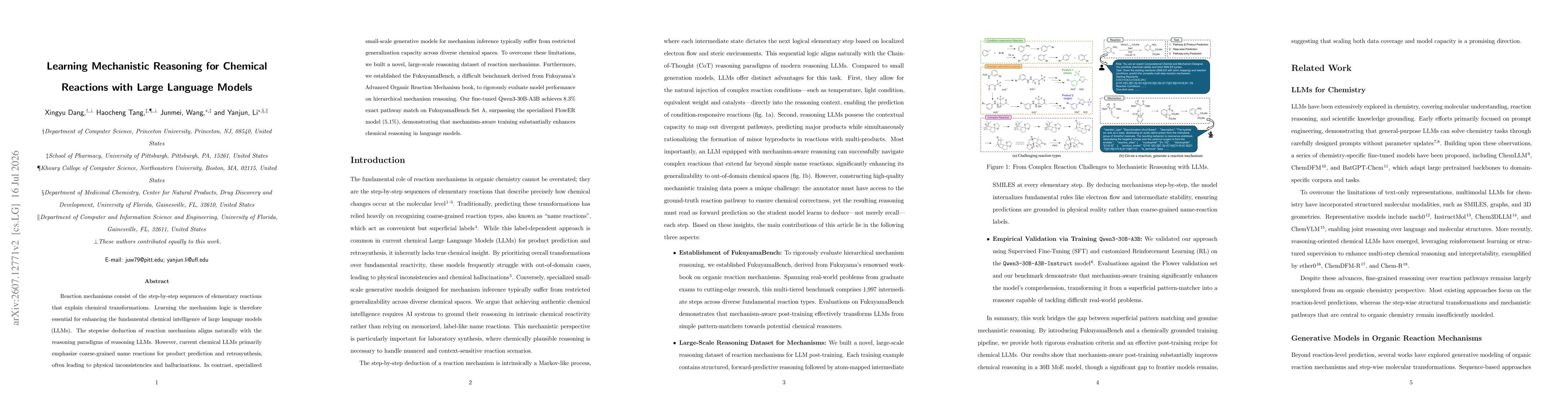 Thumbnail for Learning Mechanistic Reasoning for Chemical Reactions with Large Language Models