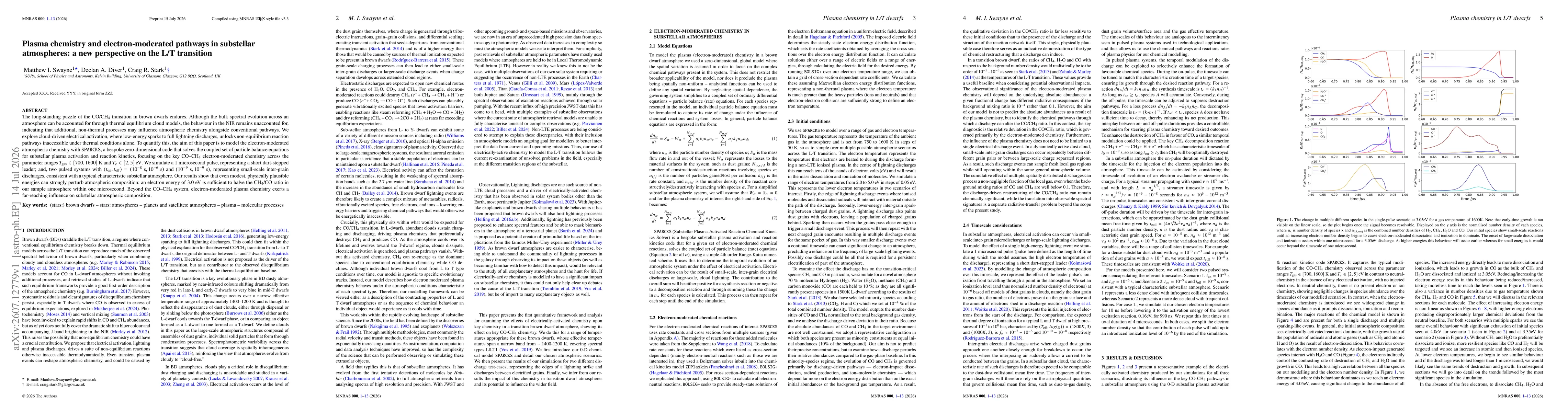 Thumbnail for Plasma chemistry and electron-moderated pathways in substellar atmospheres: a new perspective on the L/T transition