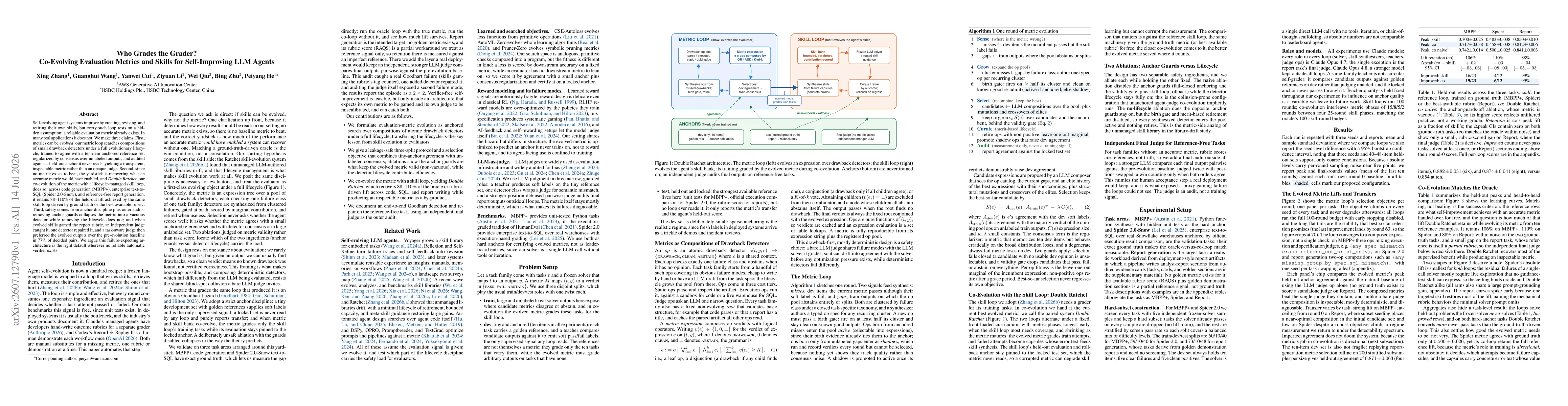 Thumbnail for Who Grades the Grader? Co-Evolving Evaluation Metrics and Skills for Self-Improving LLM Agents