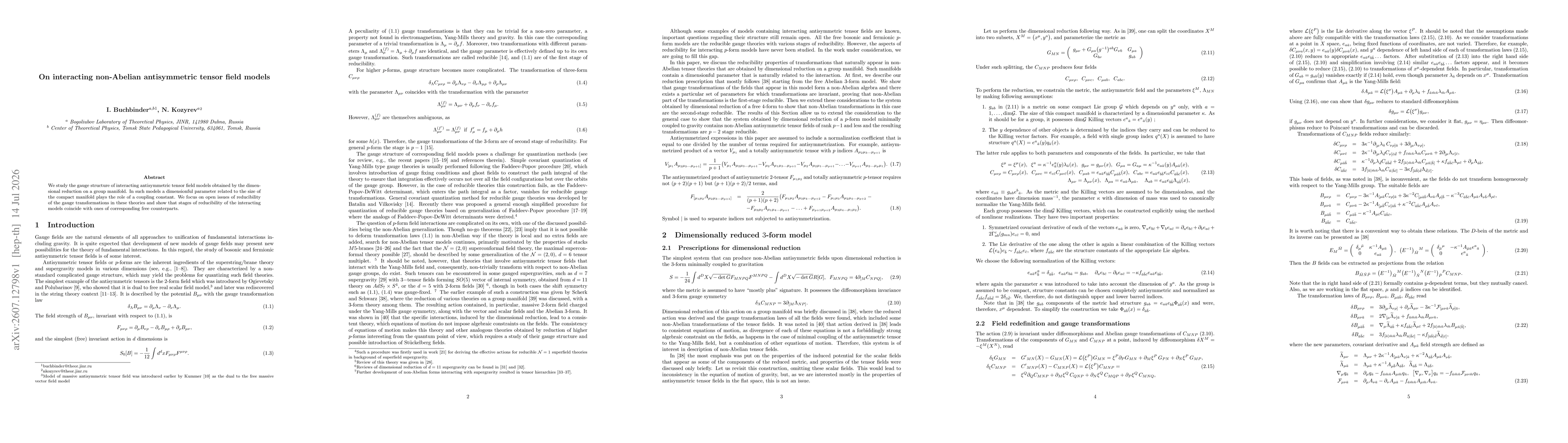 Thumbnail for On interacting non-Abelian antisymmetric tensor field models