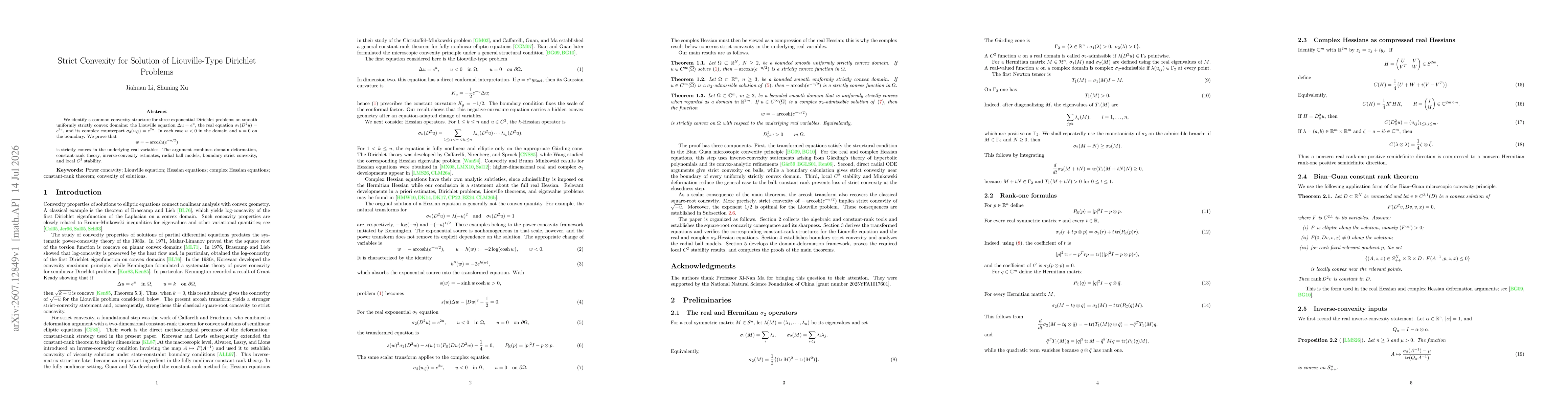 Thumbnail for Strict Convexity for Solution of Liouville-Type Dirichlet Problems
