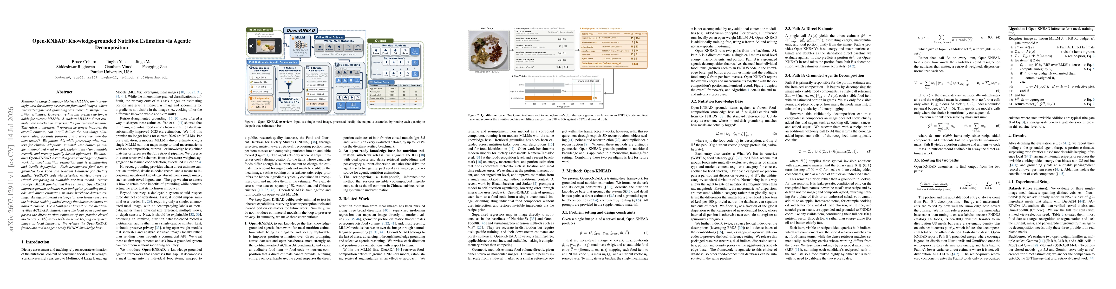 Thumbnail for Open-KNEAD: Knowledge-grounded Nutrition Estimation via Agentic Decomposition