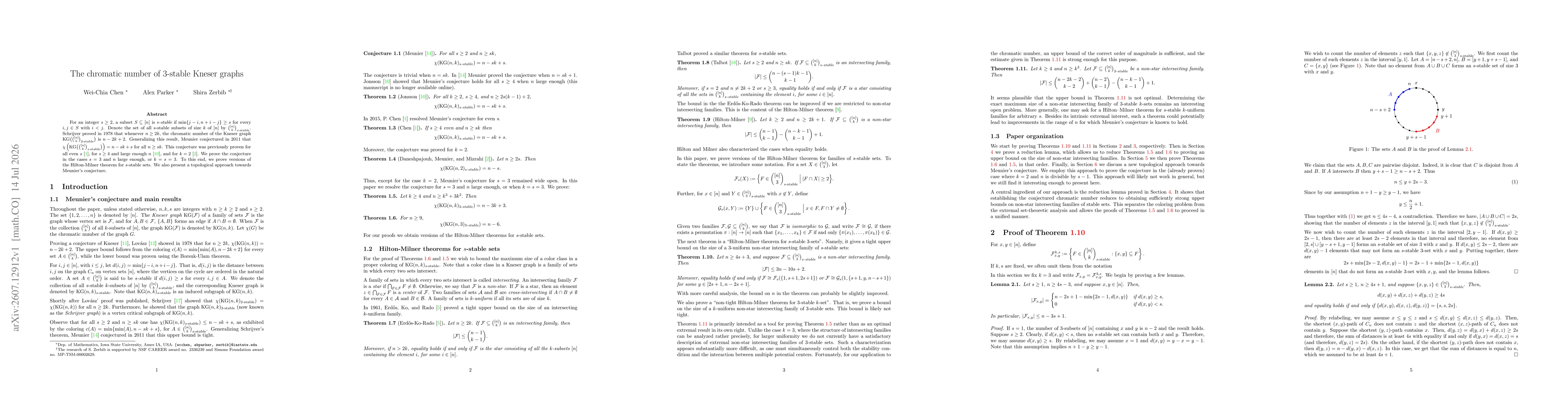 Thumbnail for The chromatic number of 3-stable Kneser graphs