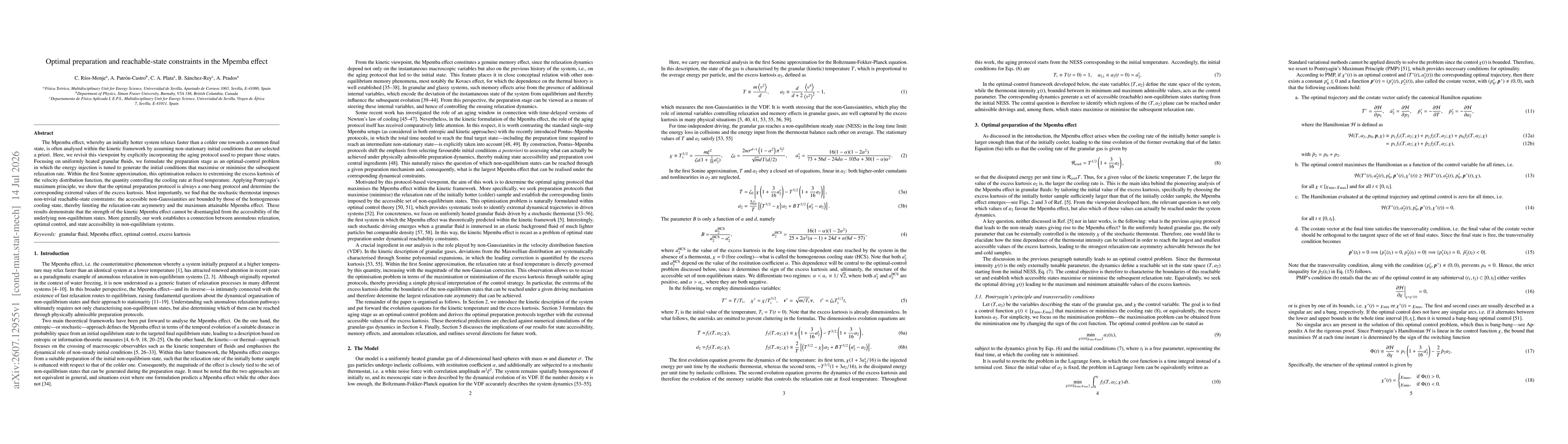 Thumbnail for Optimal preparation and reachable-state constraints in the Mpemba effect