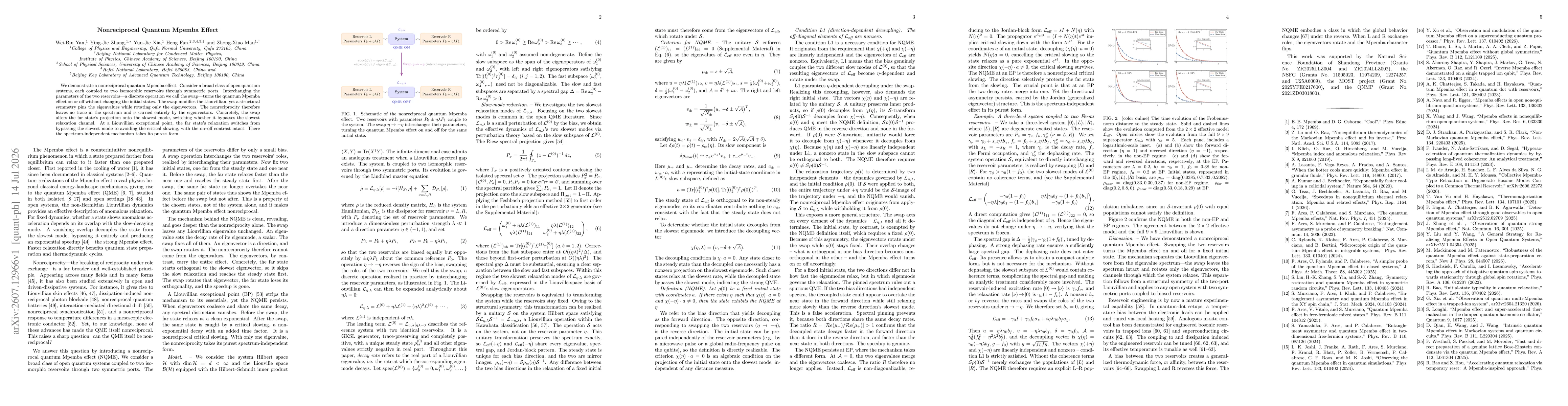 Thumbnail for Nonreciprocal Quantum Mpemba Effect