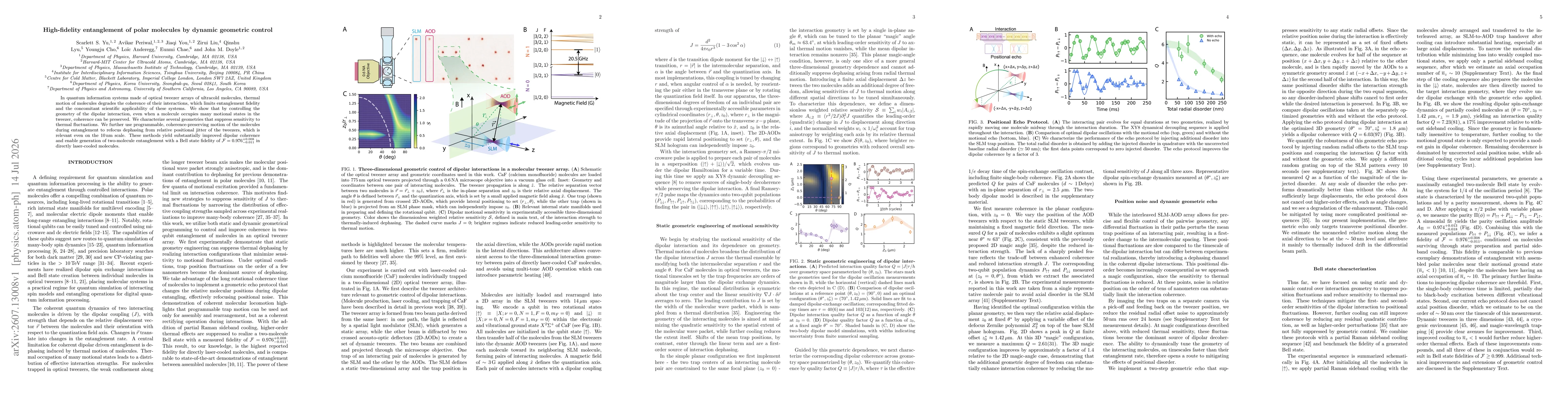 Thumbnail for High-fidelity entanglement of polar molecules by dynamic geometric control