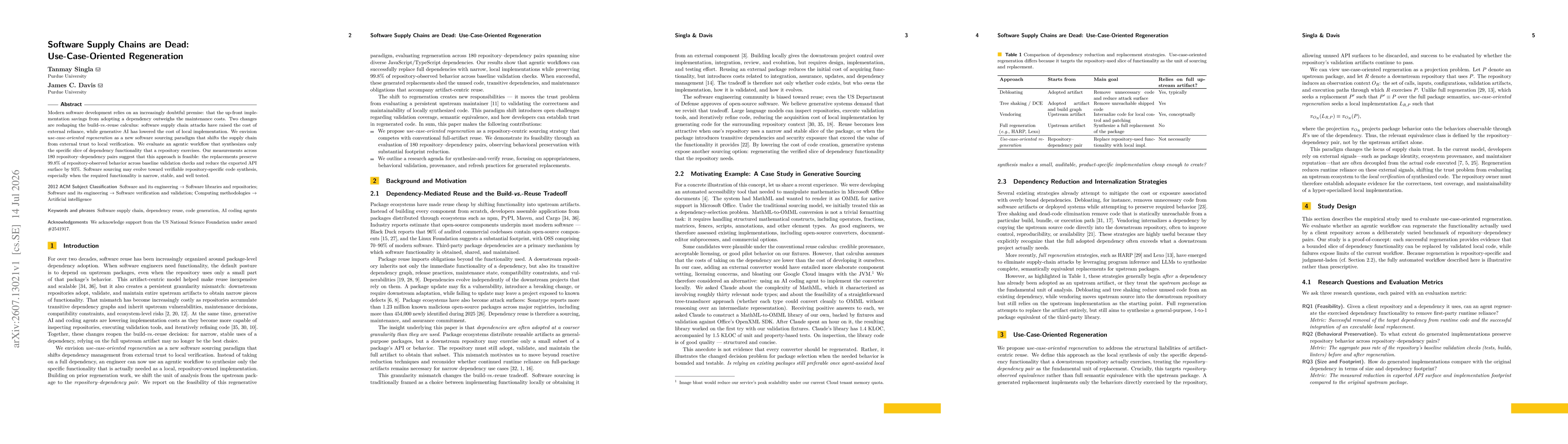 Thumbnail for Software Supply Chains are Dead: Use-Case-Oriented Regeneration