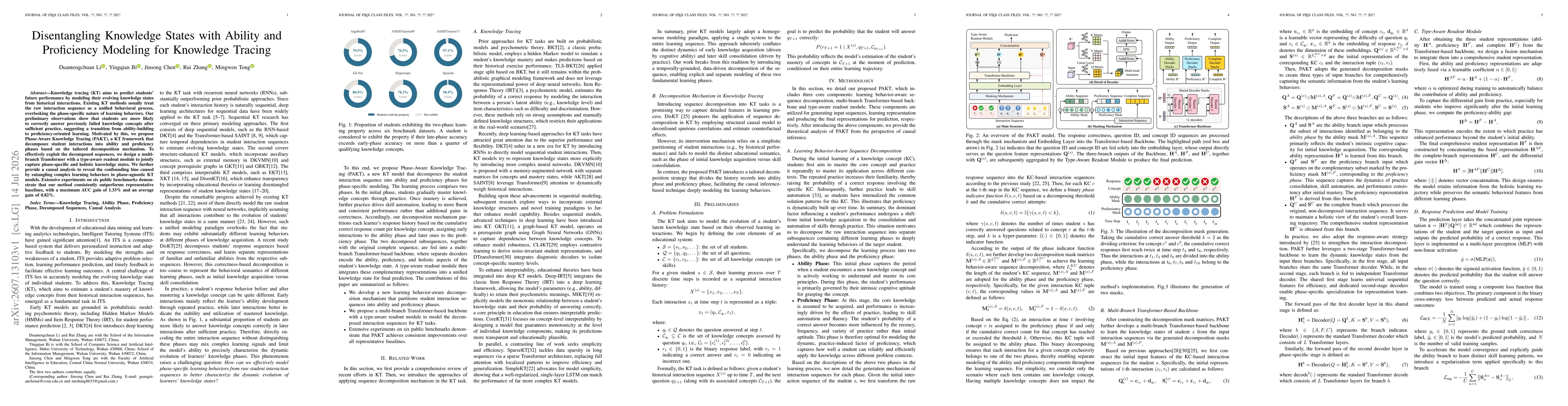 Thumbnail for Disentangling Knowledge States with Ability and Proficiency Modeling for Knowledge Tracing