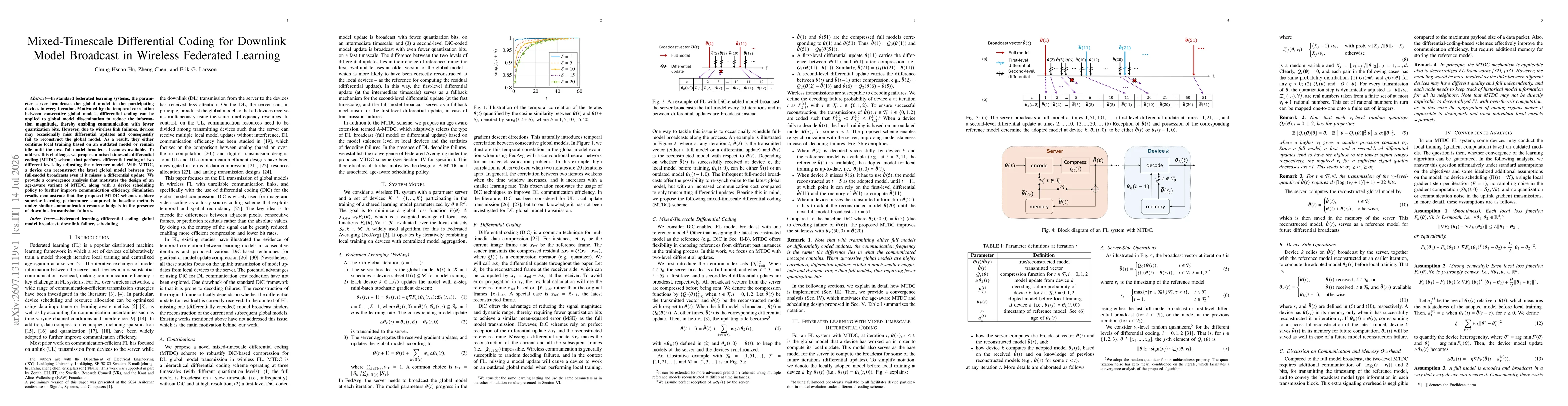 Thumbnail for Mixed-Timescale Differential Coding for Downlink Model Broadcast in Wireless Federated Learning