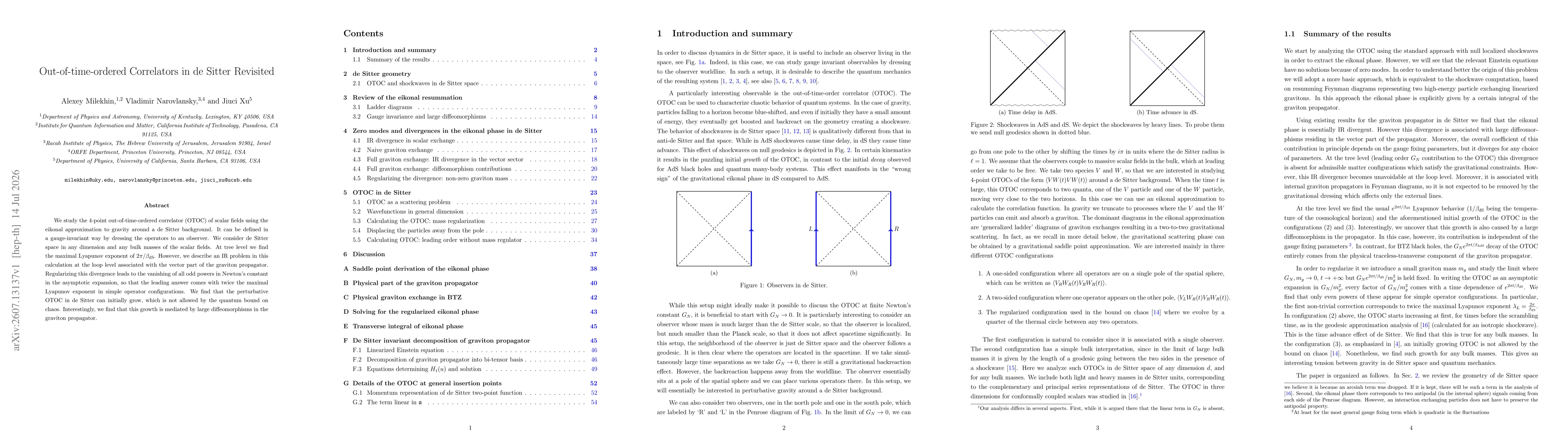 Thumbnail for Out-of-time-ordered Correlators in de Sitter Revisited