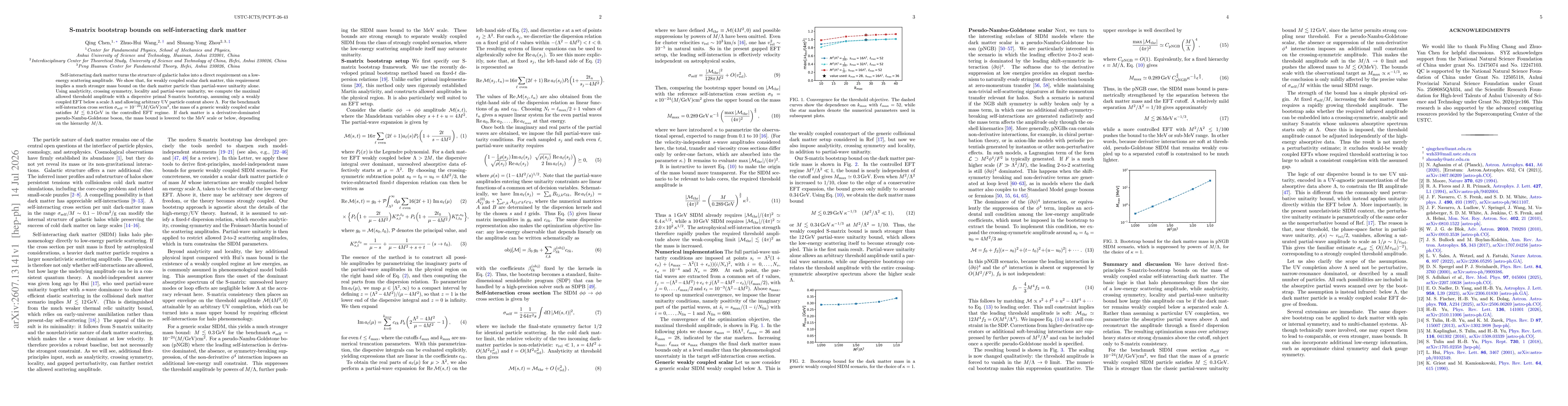 Thumbnail for S-matrix bootstrap bounds on self-interacting dark matter