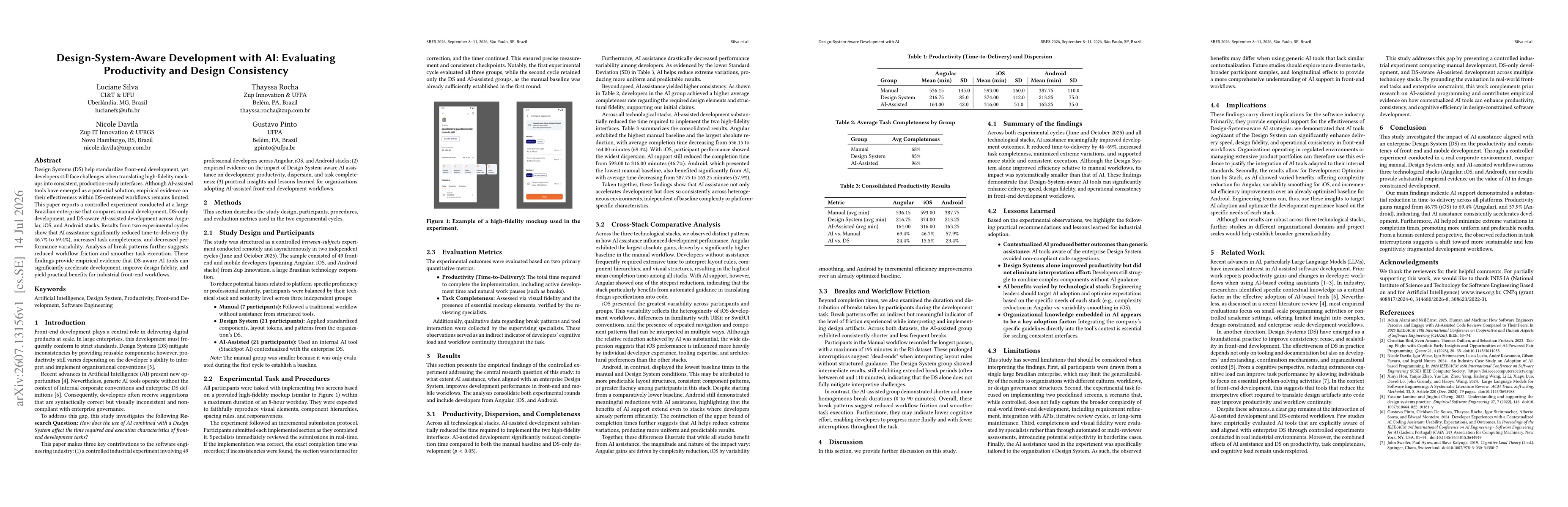 Thumbnail for Design-System-Aware Development with AI: Evaluating Productivity and Design Consistency