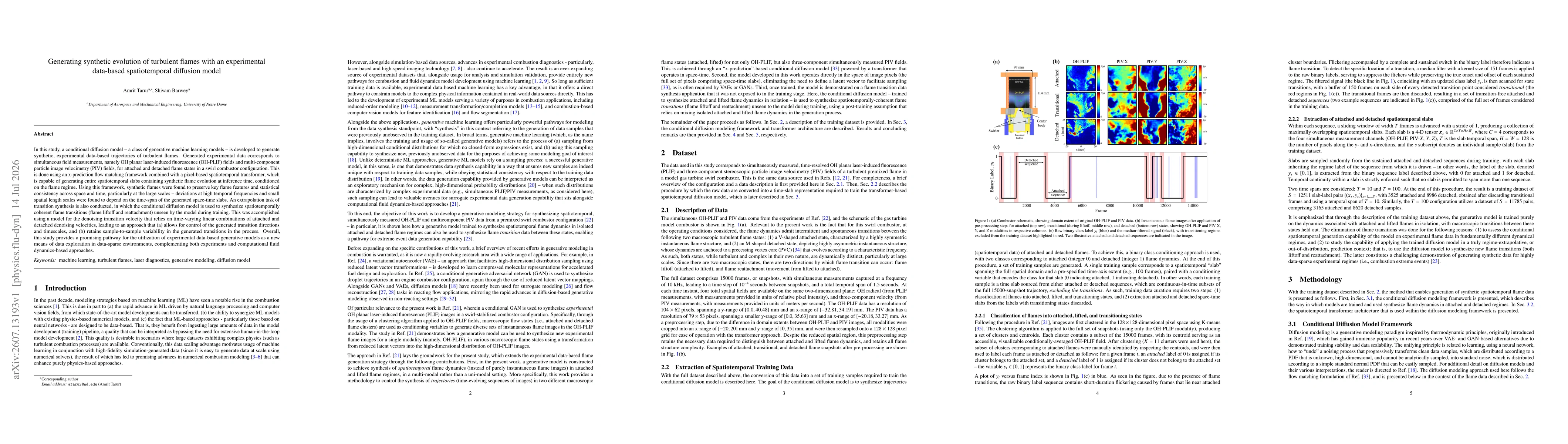 Thumbnail for Generating synthetic evolution of turbulent flames with an experimental data-based spatiotemporal diffusion model