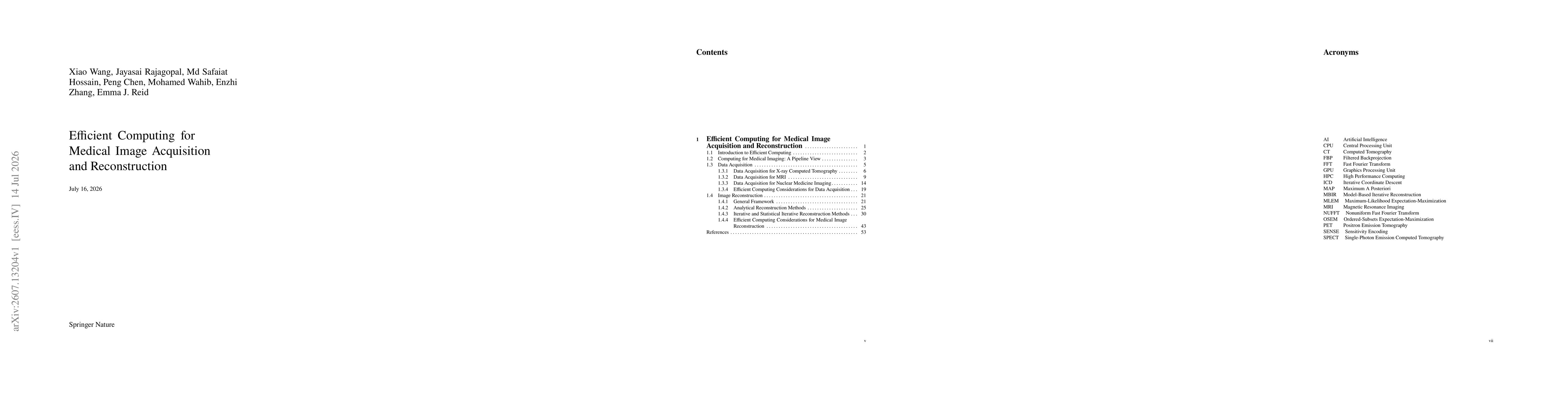 Thumbnail for Efficient Computing for Medical Image Acquisition and Reconstruction