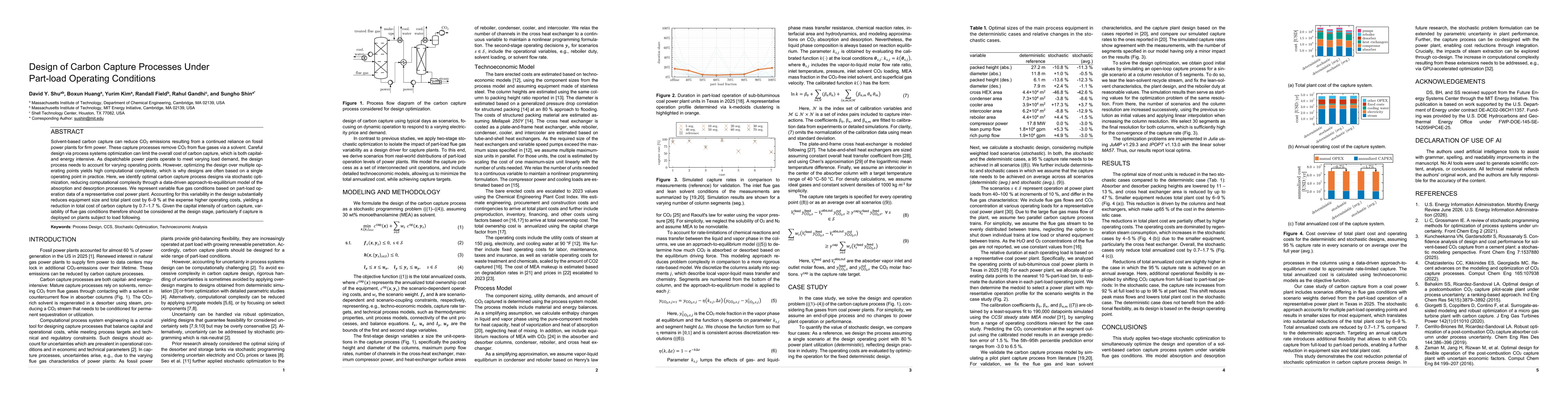 Thumbnail for Design of Carbon Capture Processes Under Part-load Operating Conditions