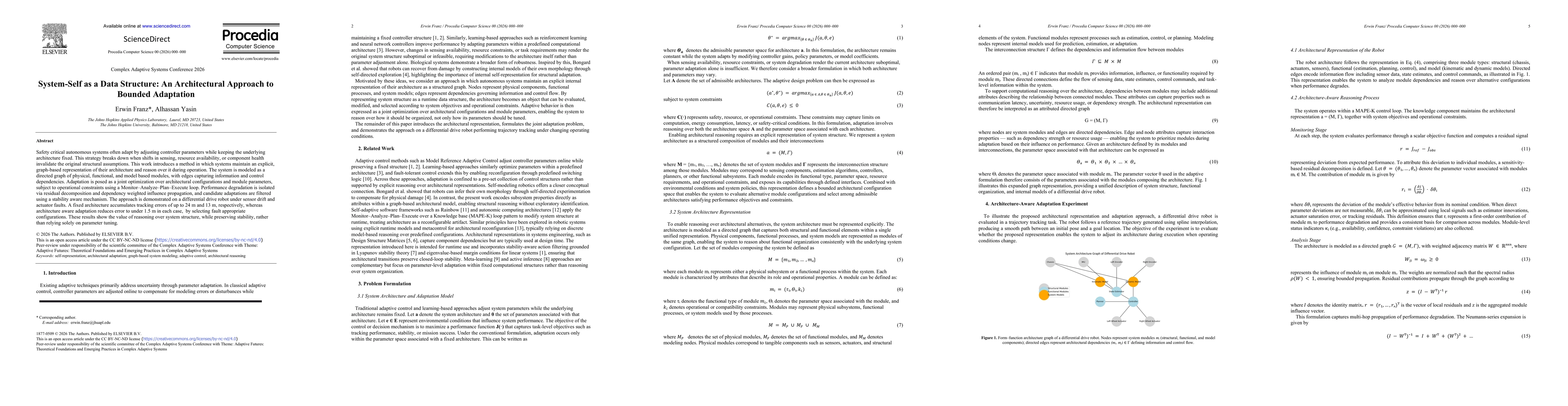 Thumbnail for System-Self as a Data Structure: An Architectural Approach to Bounded Adaptation