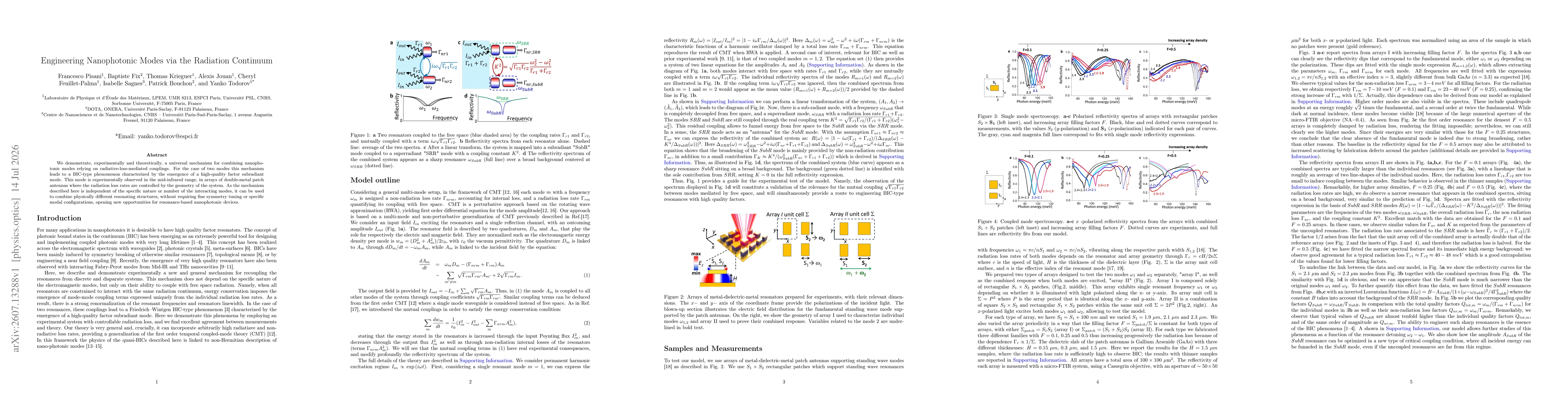 Thumbnail for Engineering Nanophotonic Modes via the Radiation Continuum
