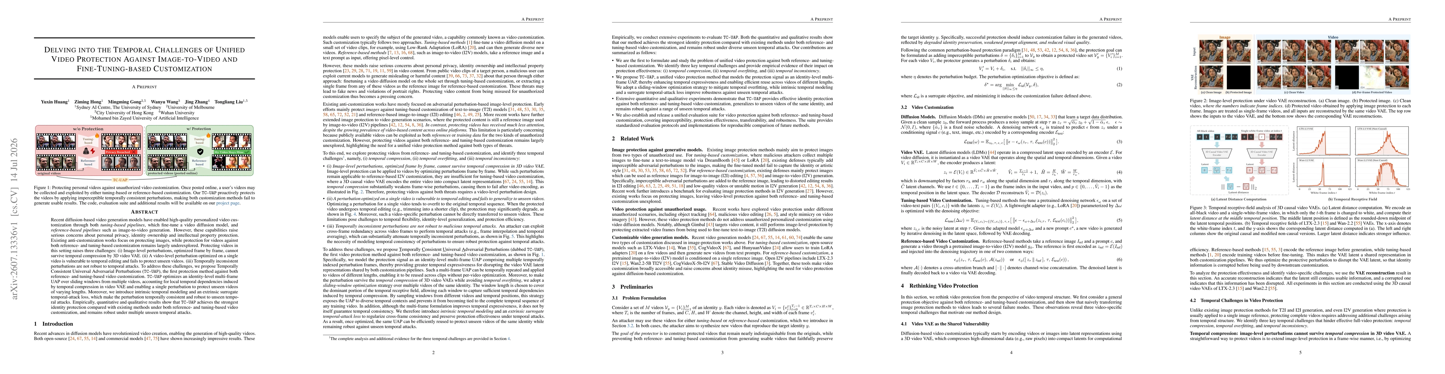 Thumbnail for Delving into the Temporal Challenges of Unified Video Protection Against Image-to-Video and Fine-Tuning-based Customization