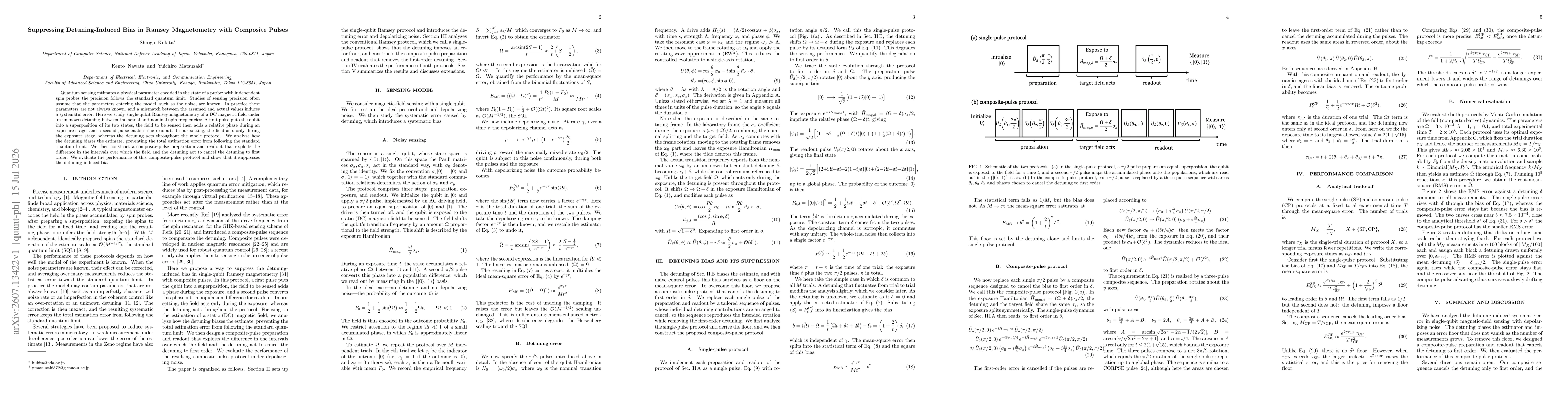 Thumbnail for Suppressing Detuning-Induced Bias in Ramsey Magnetometry with Composite Pulses