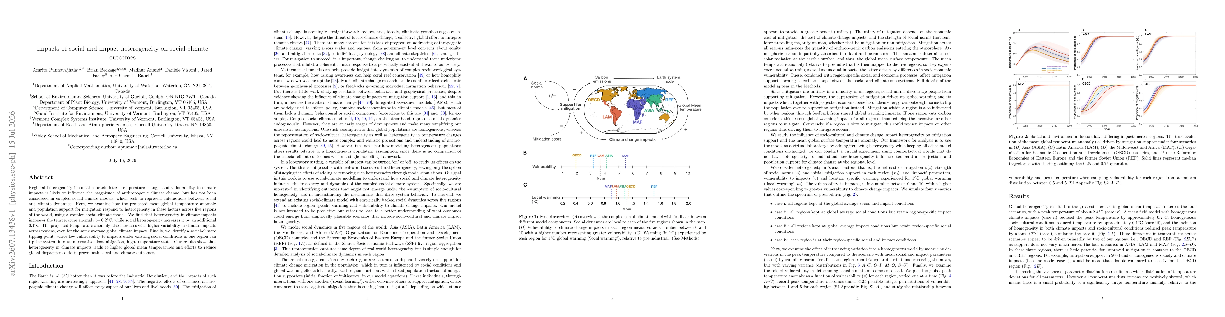 Thumbnail for Impacts of social and impact heterogeneity on social-climate outcomes