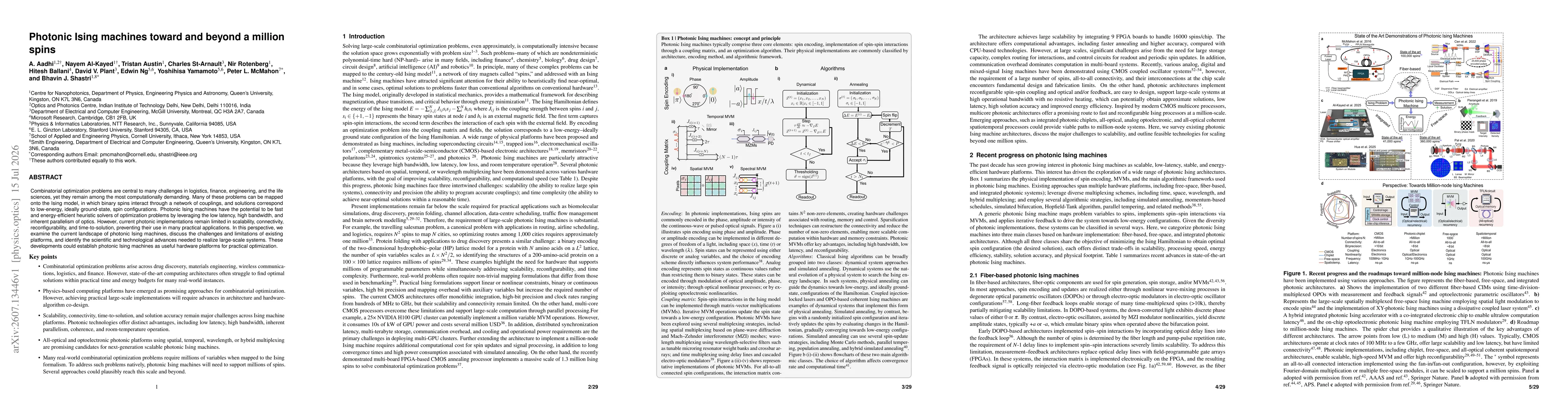 Thumbnail for Photonic Ising machines toward and beyond a million spins