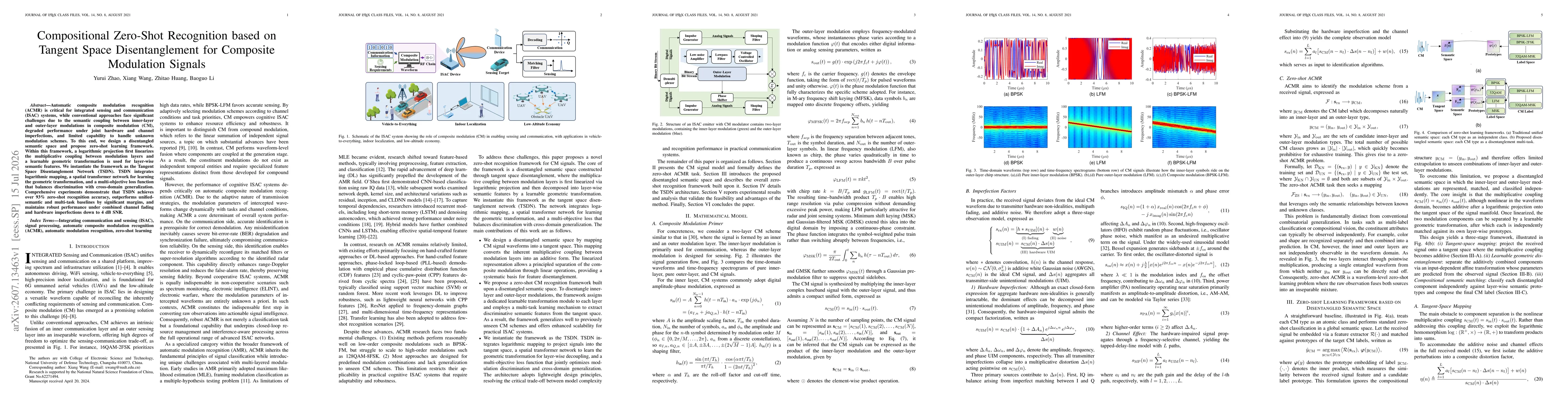 Thumbnail for Compositional Zero-Shot Recognition based on Tangent Space Disentanglement for Composite Modulation Signals