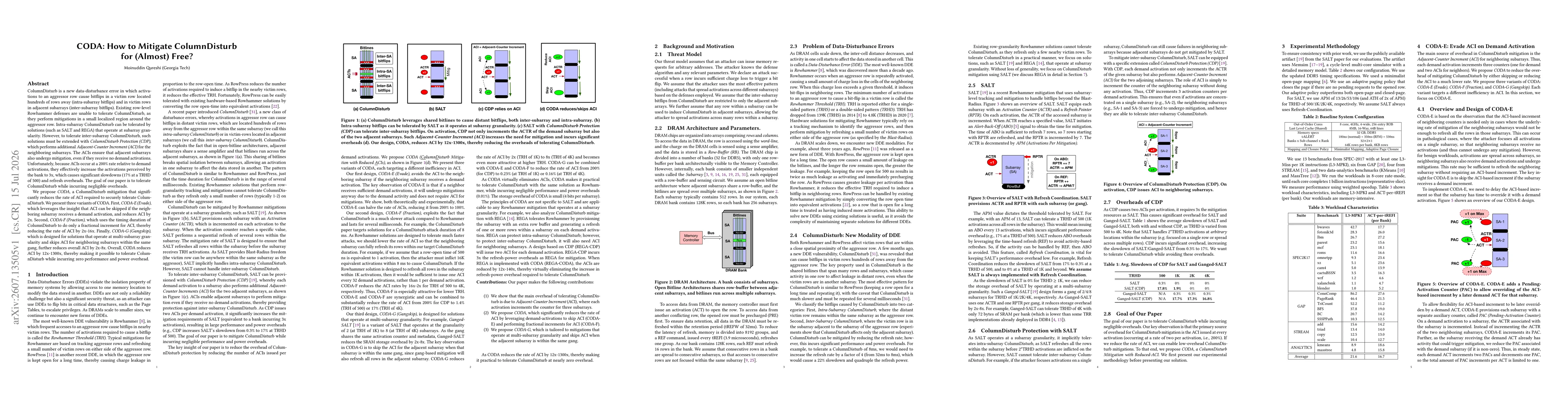 Thumbnail for CODA: How to Mitigate ColumnDisturb for (Almost) Free?