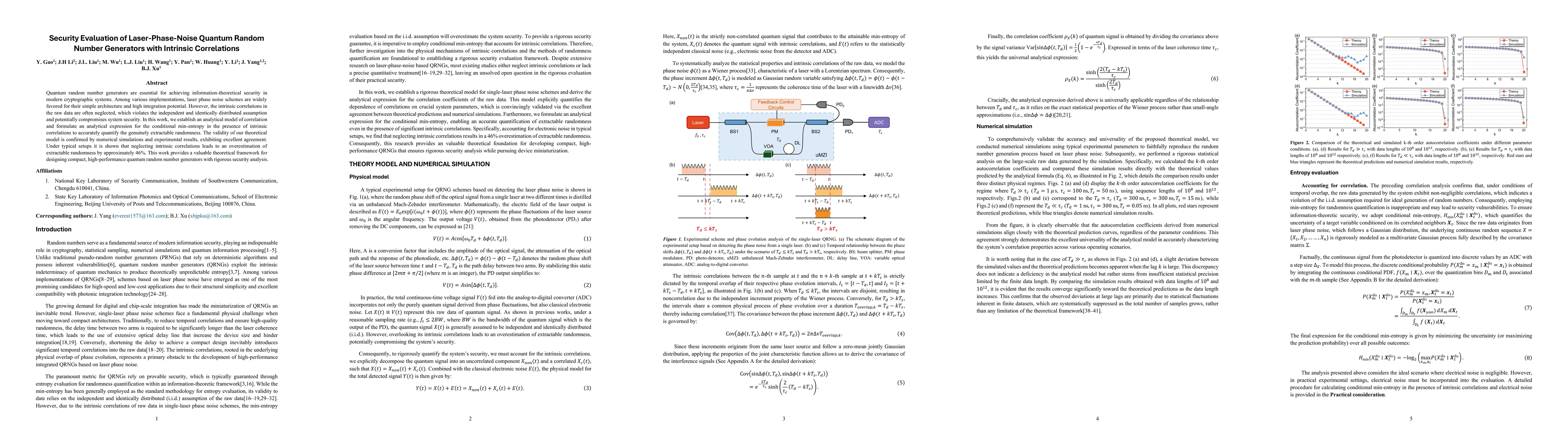 Thumbnail for Security Evaluation of Laser-Phase-Noise Quantum Random Number Generators with Intrinsic Correlations