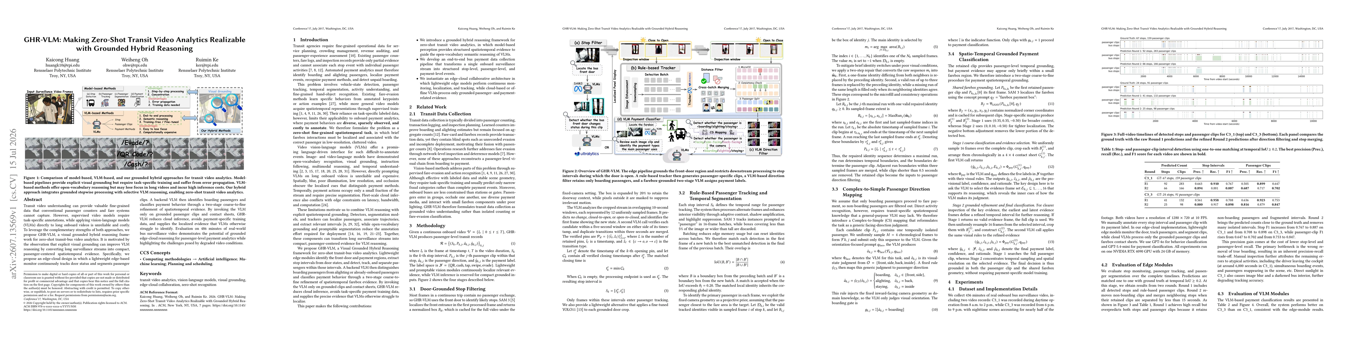 Thumbnail for GHR-VLM: Making Zero-Shot Transit Video Analytics Realizable with Grounded Hybrid Reasoning