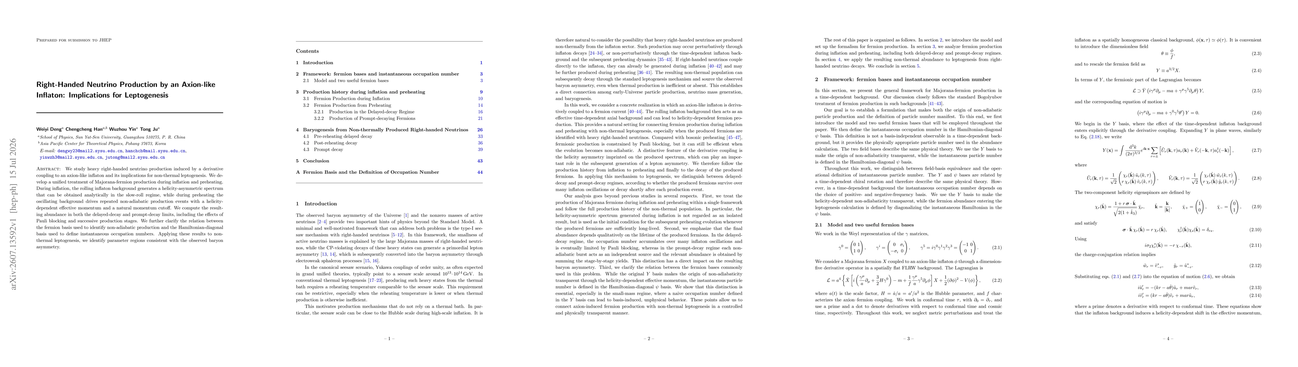 Thumbnail for Right-Handed Neutrino Production by an Axion-like Inflaton: Implications for Leptogenesis