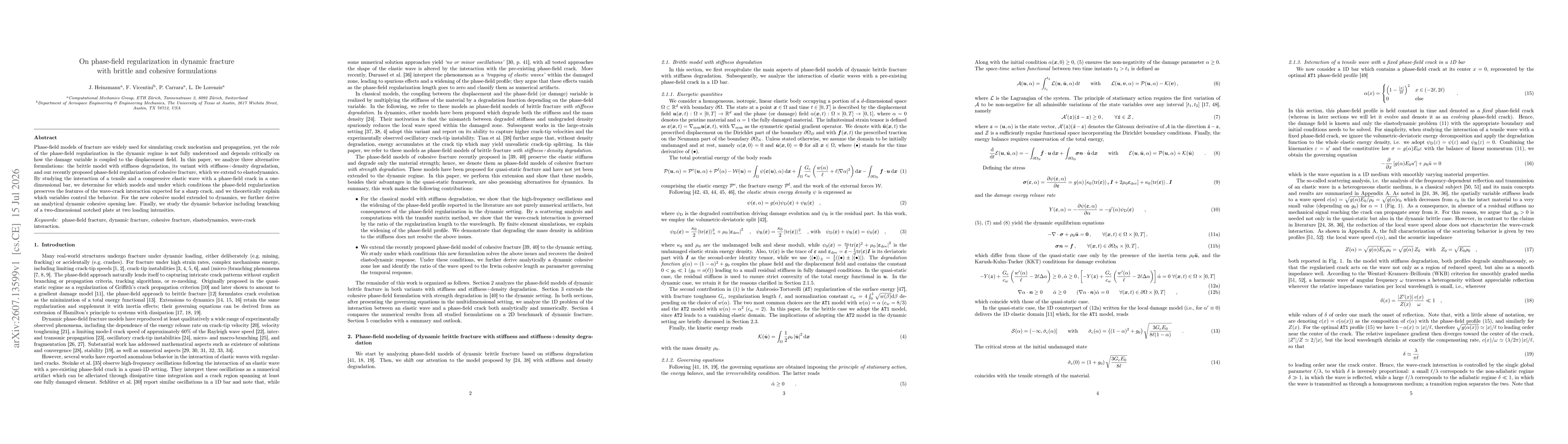 Thumbnail for On phase-field regularization in dynamic fracture with brittle and cohesive formulations