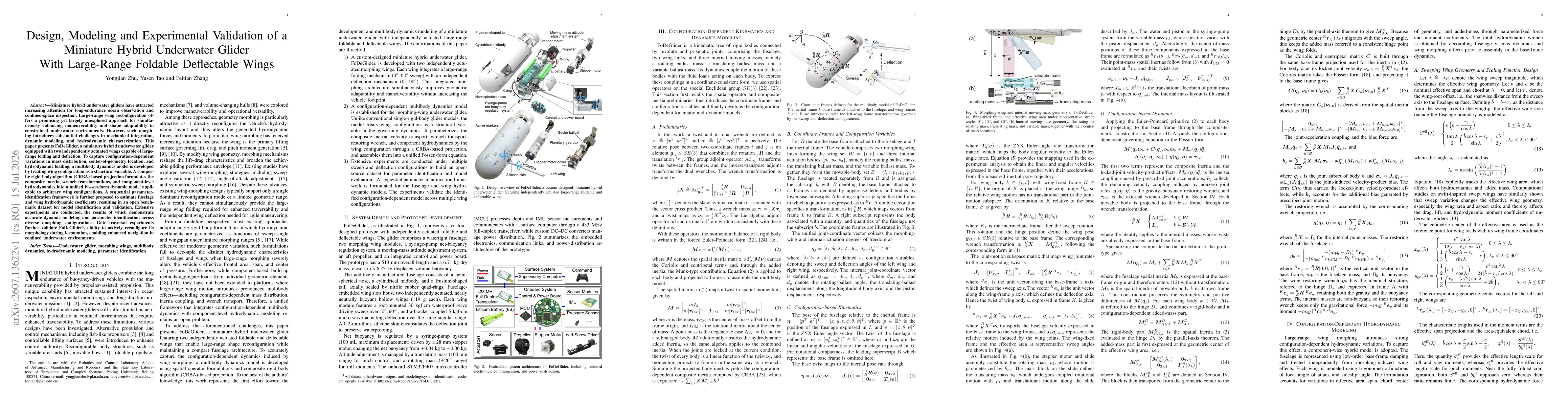 Thumbnail for Design, Modeling and Experimental Validation of a Miniature Hybrid Underwater Glider With Large-Range Foldable Deflectable Wings