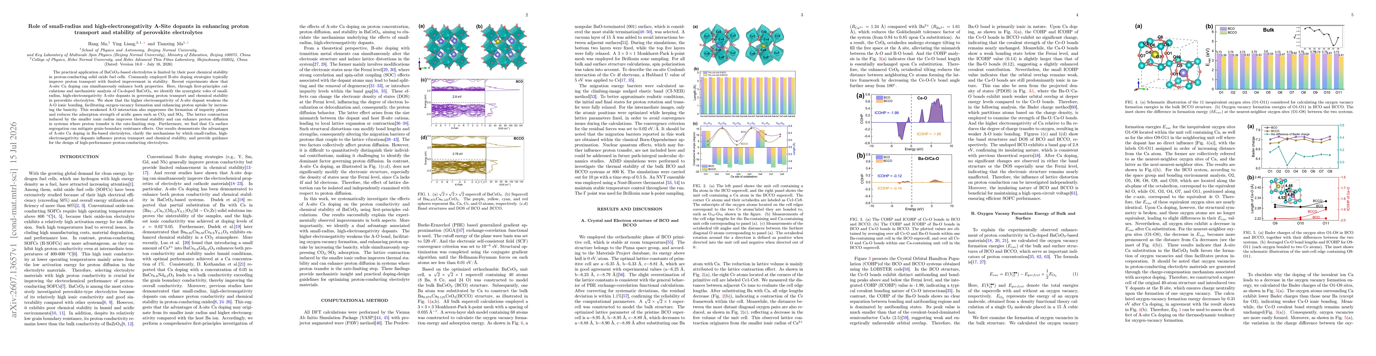 Thumbnail for Role of small-radius and high-electronegativity A-Site dopants in enhancing proton transport and stability of perovskite electrolytes