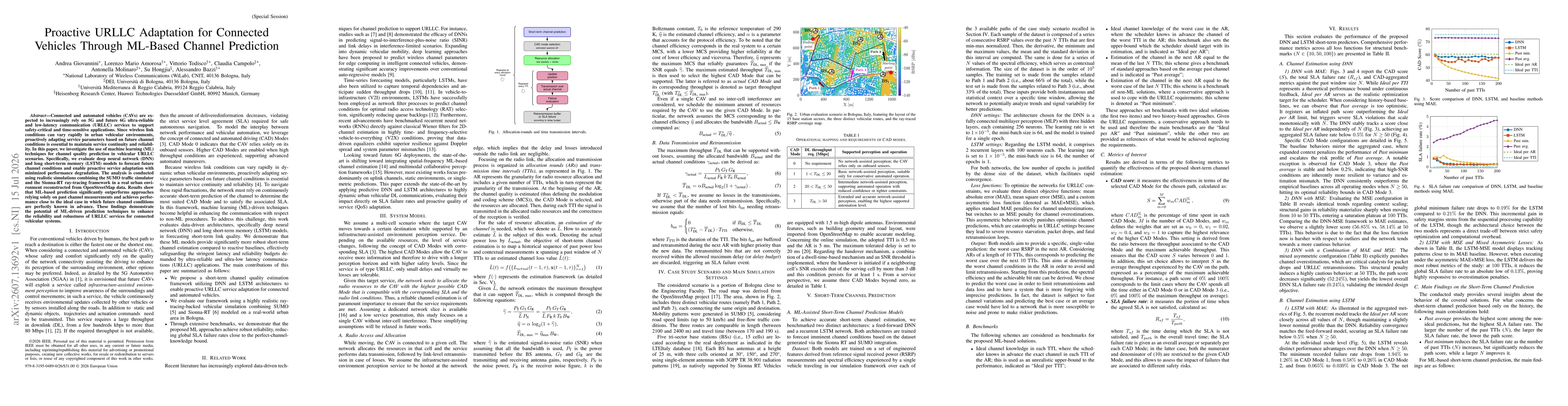 Thumbnail for Proactive URLLC Adaptation for Connected Vehicles Through ML-Based Channel Prediction