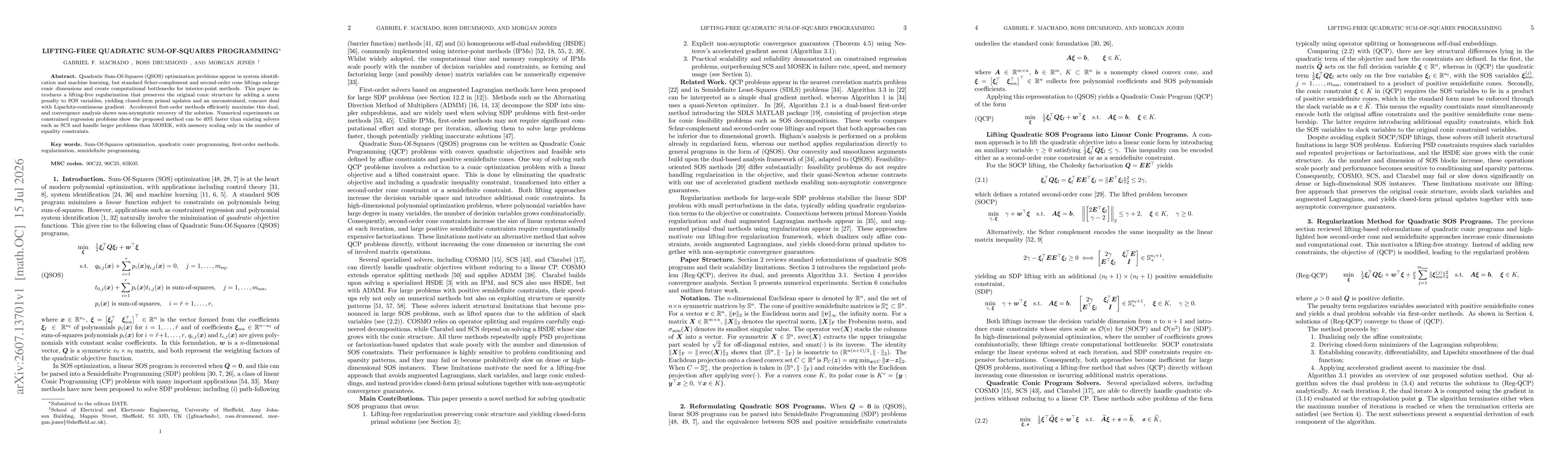 Thumbnail for Lifting-Free Quadratic Sum-Of-Squares Programming