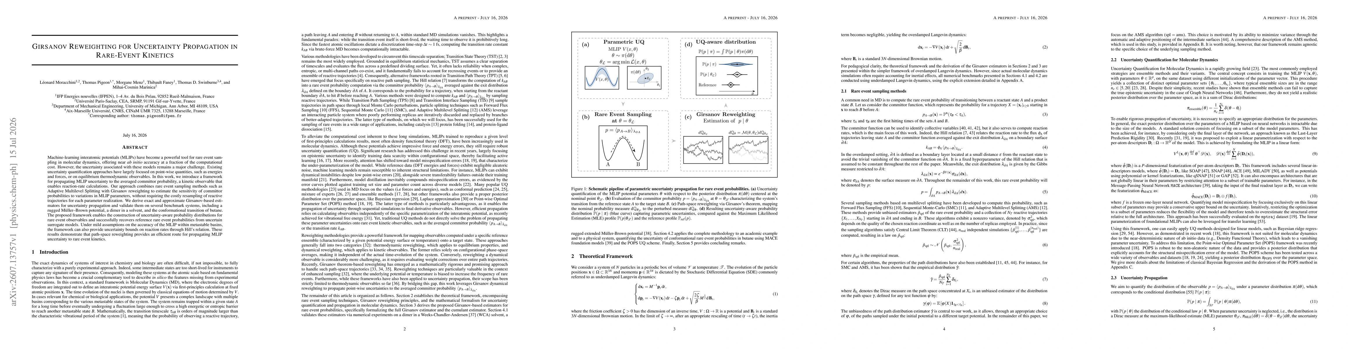 Thumbnail for Girsanov Reweighting for Uncertainty Propagation in Rare-Event Kinetics