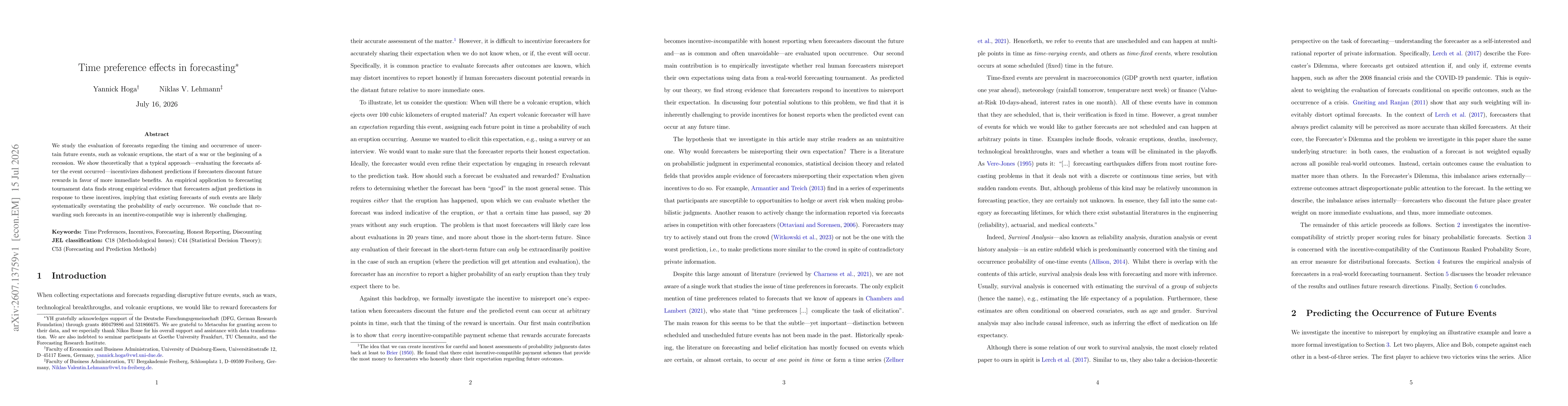 Thumbnail for Time preference effects in forecasting