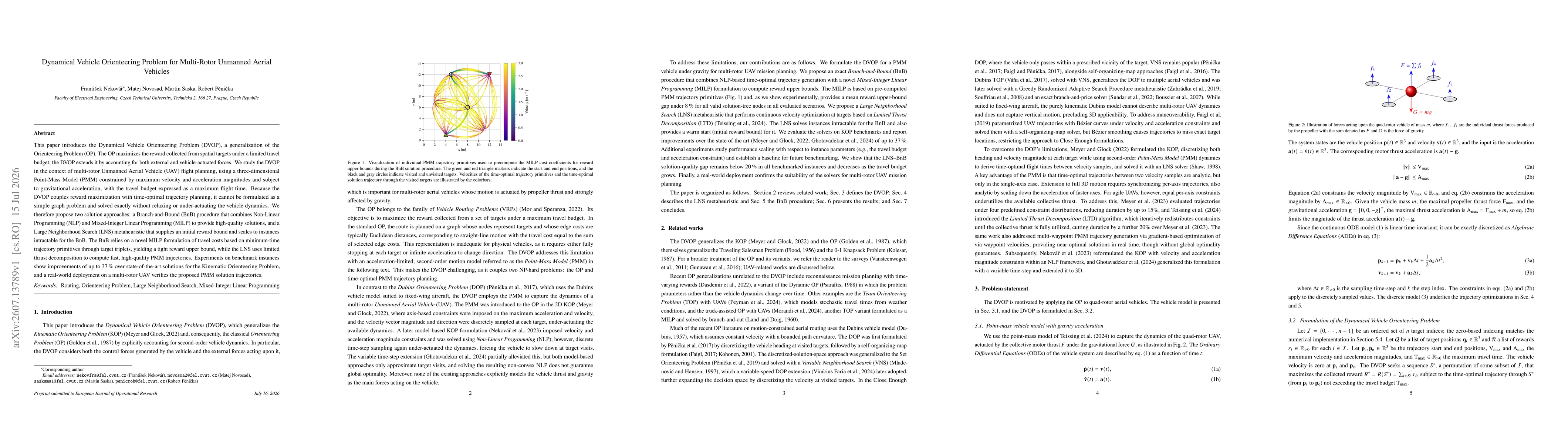 Thumbnail for Dynamical Vehicle Orienteering Problem for Multi-Rotor Unmanned Aerial Vehicles