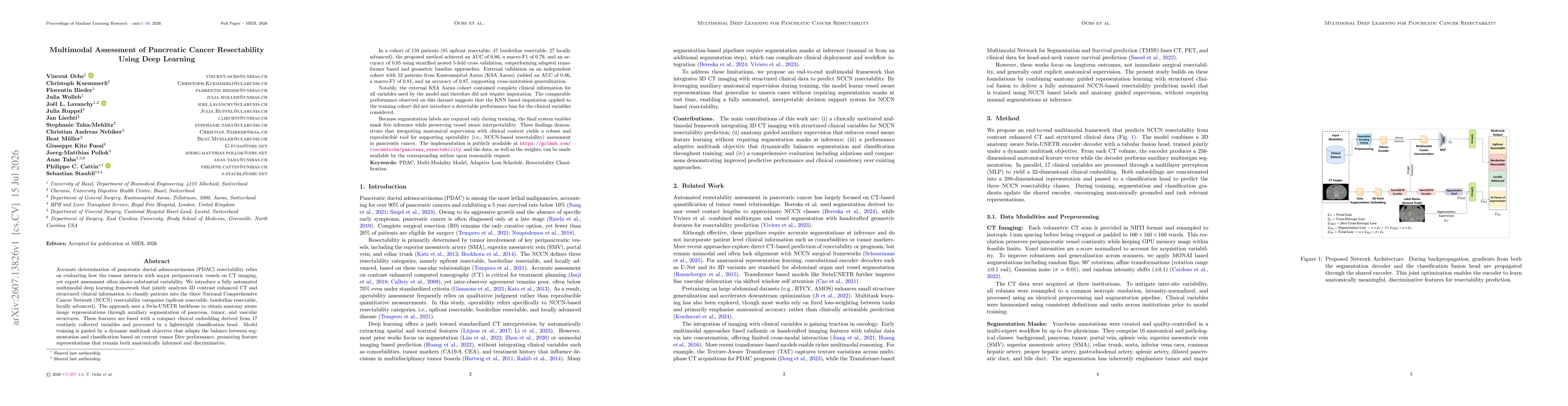 Thumbnail for Multimodal Assessment of Pancreatic Cancer Resectability Using Deep Learning